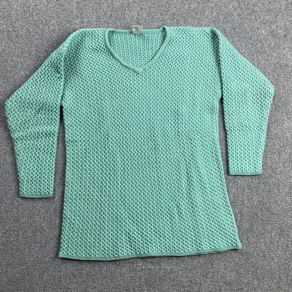 Vintage Partners Mervyns Sweater Women's Medium Blue Pullover V-Neck Acrylic